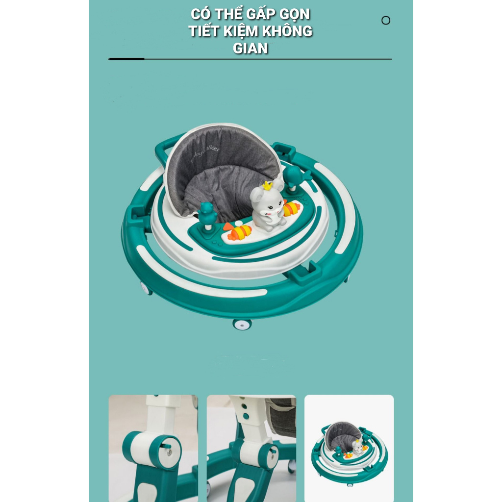 Xe tập đi cho bé chữ O HomeCare, đa năng, tạo cho bé hướng cố định khi di chuyển, xe tròn tập đi, xe tập đi