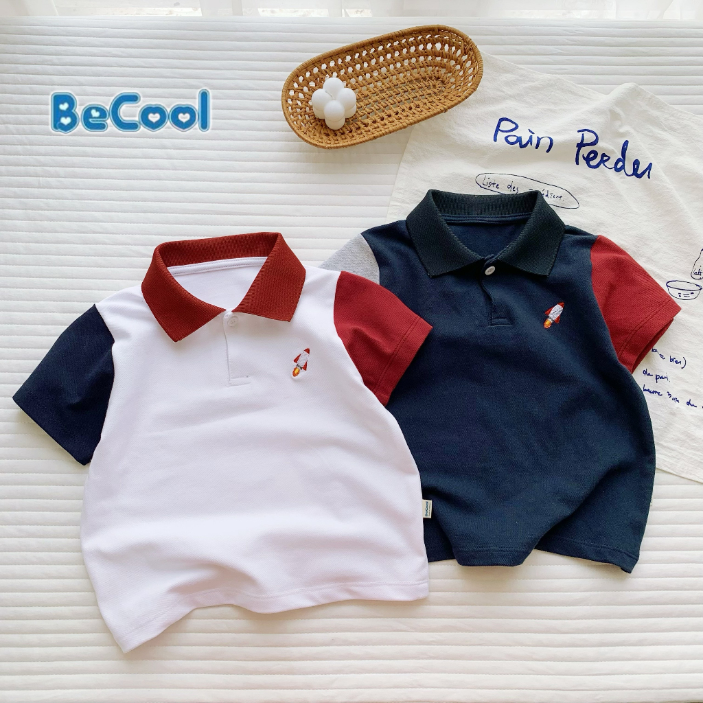 Áo Polo Bé Trai BECOOL Thêu Tàu Size Từ 10-25kg