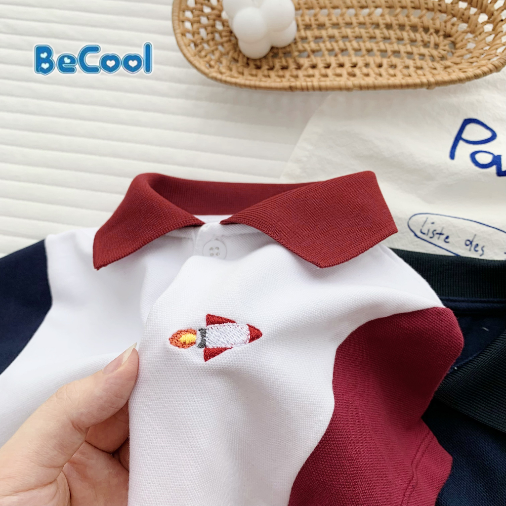 Áo Polo Bé Trai BECOOL Thêu Tàu Size Từ 10-25kg