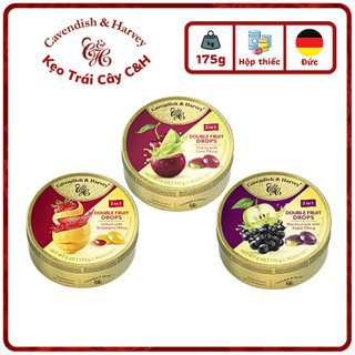 Kẹo trái cây c&h double fruit drop 175g