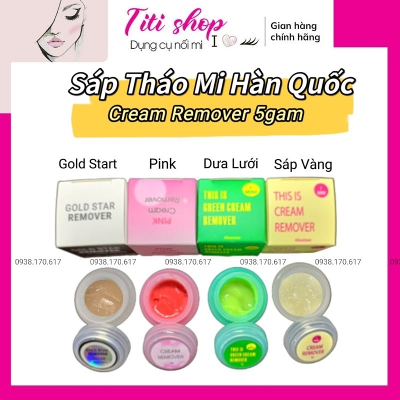 SÁP THÁO MI Hàn Quốc_Kem Tháo Mi_Sáp Remover Lash 5gam