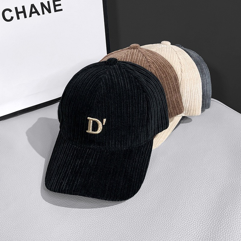 Mũ Lưỡi Trai Nón Kết Nhung Kaki Cao Cấp Hagu Thêu Chữ D 411 Phong Cách Ulzzang Form Unisex Nam Nữ