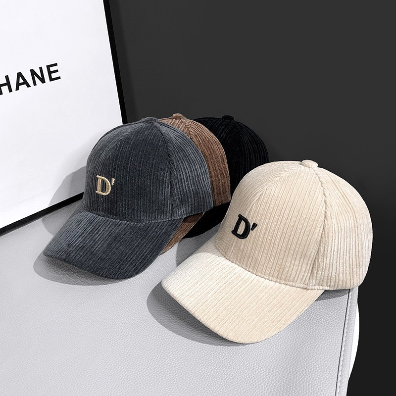 Mũ Lưỡi Trai Nón Kết Nhung Kaki Cao Cấp Hagu Thêu Chữ D 411 Phong Cách Ulzzang Form Unisex Nam Nữ