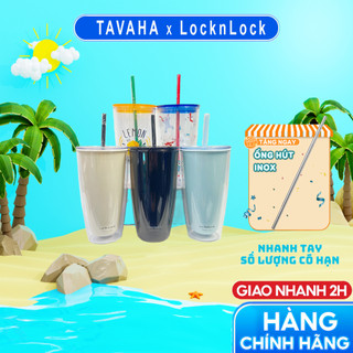 Ly nhựa có ống hút Lock&Lock, 750ml HAP507 có 5 lựa chọn màu