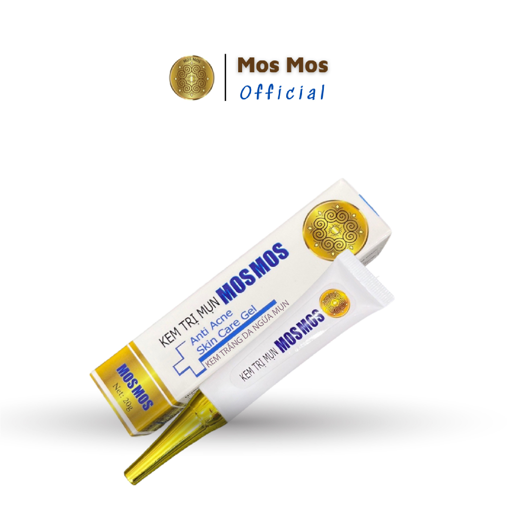 Kem Trắng Da Ngừa Mụn Mos Mos, Giảm mụn nhanh chóng tình trạng da mụn, Acne cream Mos Mos 15gr.