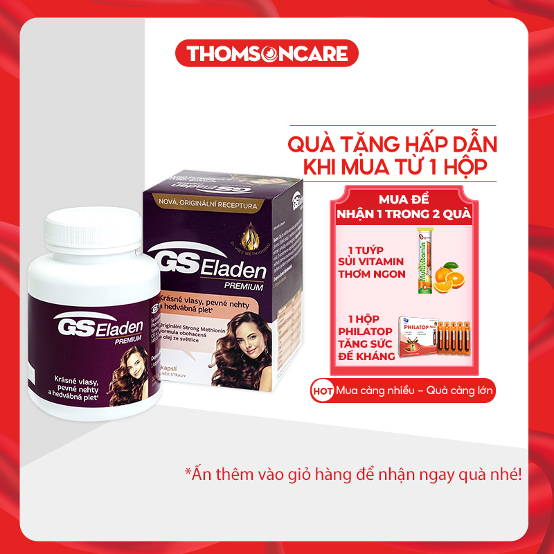 Giảm rụng tóc GS Eladen Hộp 30 viên nhập khẩu từ Châu Âu, nhanh mọc tóc cho cả nam và nữ có Biotin Methionine