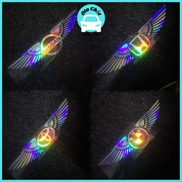 Tem Dán Phản Quang Cánh Thiên Thần Logo Hãng Xe. Decal Cánh Chim Dán Trang Trí Theo Logo Xe Ô Tô by Chất