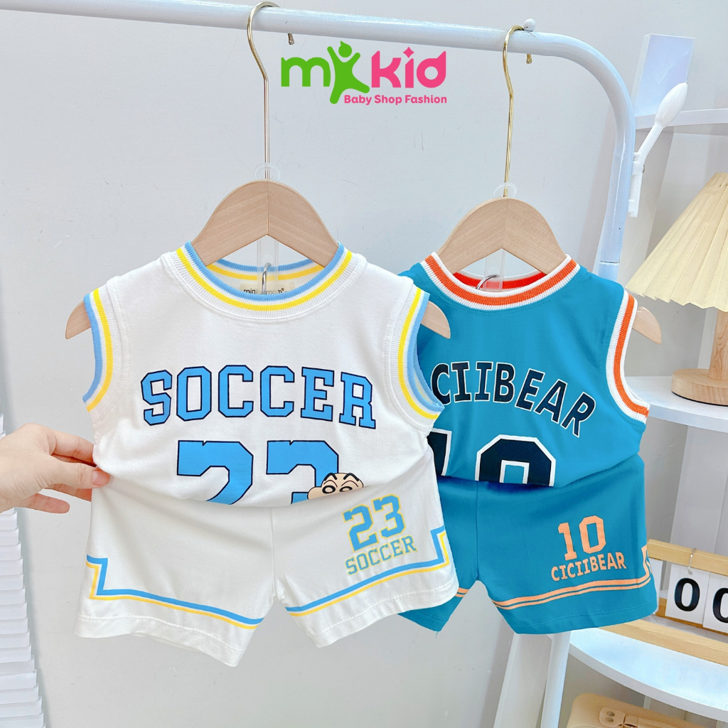 Bộ Ba Lỗ Cho Bé Trai 6-30KG 💖FREE SHIP💖 Bộ Thun Lạnh Sát Nách Hoạ Tiết Thể Thao siêu mềm mịn thoáng mát cho bé