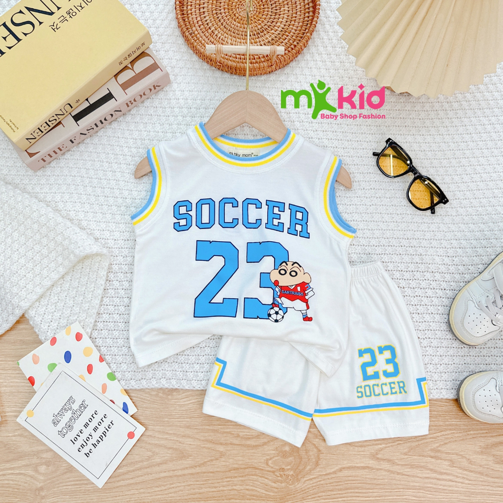 Bộ Ba Lỗ Cho Bé Trai 6-30KG 💖FREE SHIP💖 Bộ Thun Lạnh Sát Nách Hoạ Tiết Thể Thao siêu mềm mịn thoáng mát cho bé