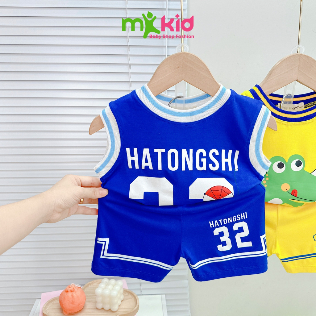 Bộ Ba Lỗ Cho Bé Trai 6-30KG 💖FREE SHIP💖 Bộ Thun Lạnh Sát Nách Hoạ Tiết Thể Thao siêu mềm mịn thoáng mát cho bé