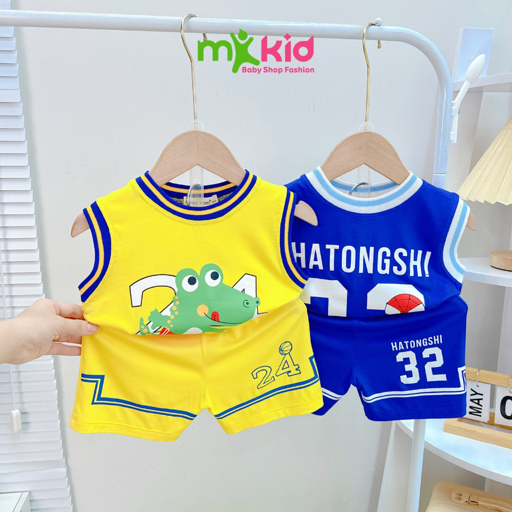 Bộ Ba Lỗ Cho Bé Trai 6-30KG 💖FREE SHIP💖 Bộ Thun Lạnh Sát Nách Hoạ Tiết Thể Thao siêu mềm mịn thoáng mát cho bé