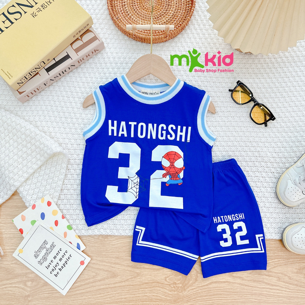 Bộ Ba Lỗ Cho Bé Trai 6-30KG 💖FREE SHIP💖 Bộ Thun Lạnh Sát Nách Hoạ Tiết Thể Thao siêu mềm mịn thoáng mát cho bé