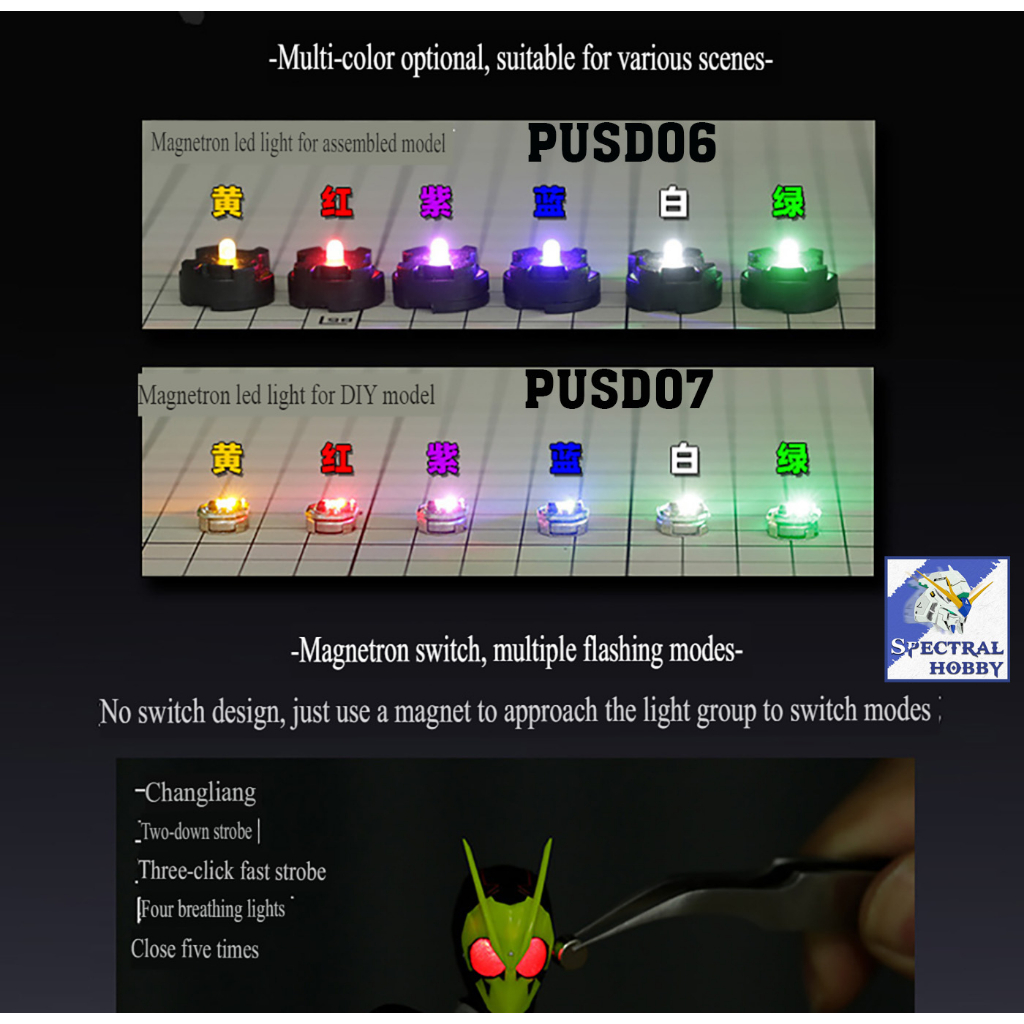 Đèn led cảm biến từ tính cho MG gundam các loại (00, UC, SEED , ....) mô hình custome LED Magnetic Sensor