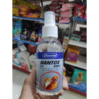 Xịt ve rận Hantox Spray chai 100ml trên chó mèo