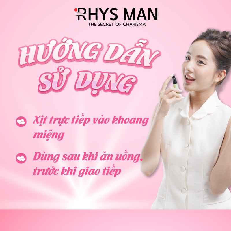 Xịt Thơm Miệng Rhys Refresh Spray Hương Trái Cây The Mát RHYS MAN 10ml