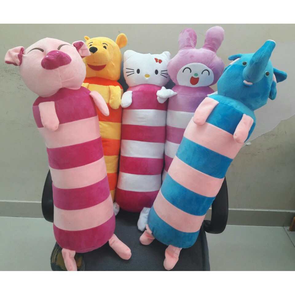 Gối ôm lớn hình heo, chó, heo Peppa, voi, thỏ cho bé 50cm 60cm