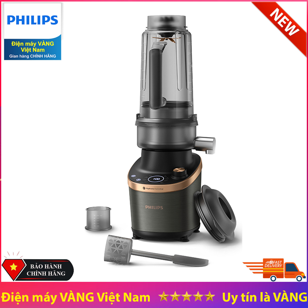 Máy xay sinh tố tốc độ cao Philips HR3770 có phụ kiện ép trái cây