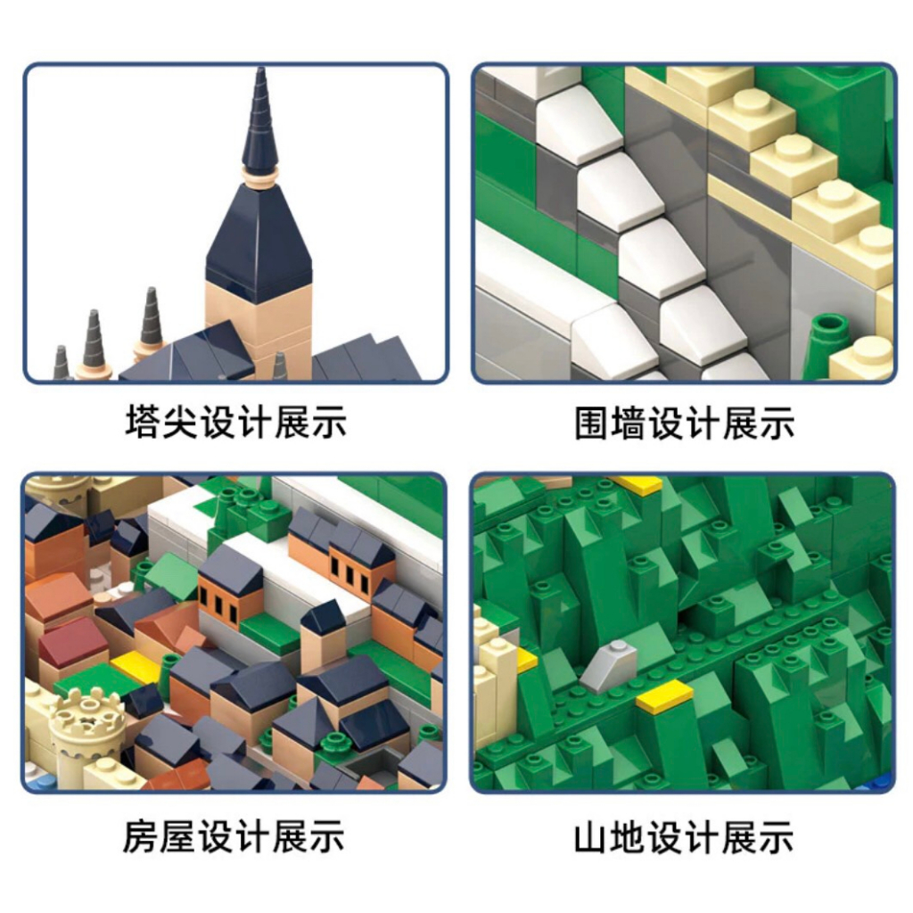 Xếp Hình Kì Quan Lâu Đài Trên Núi Saint Michael Pháp 1392 Mảnh