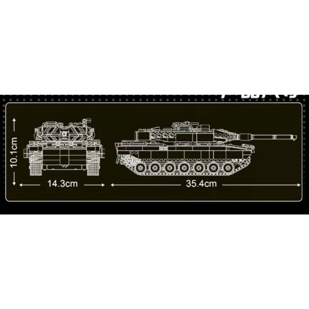 Xếp hình quân sự Mould king 20020 xe tăng Leopard 2 có điều khiển từ xa