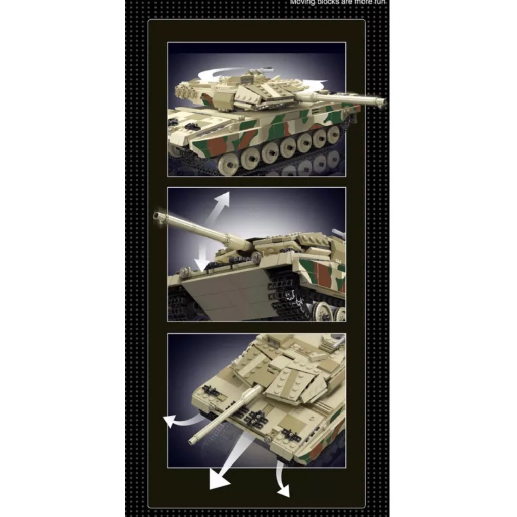 Xếp hình quân sự Mould king 20020 xe tăng Leopard 2 có điều khiển từ xa