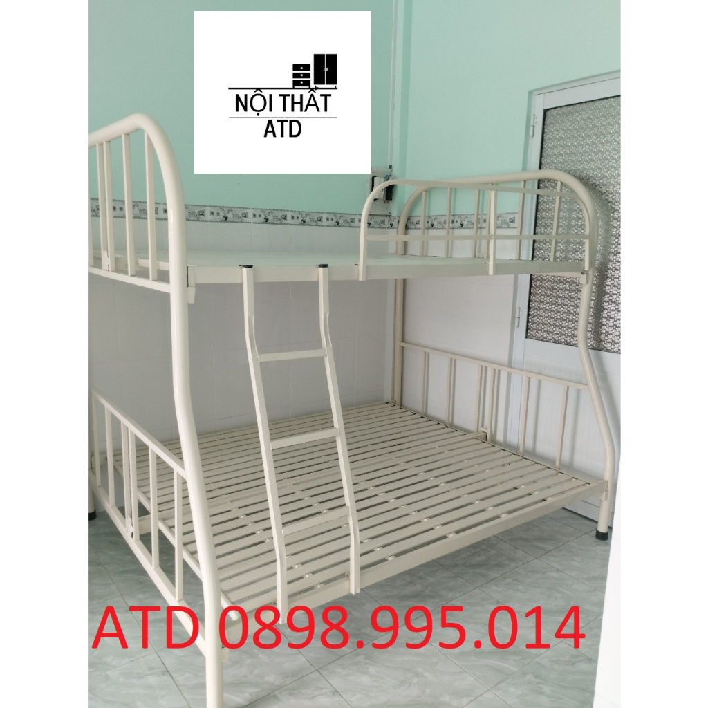 Giường 2 tầng sắt dày dặn chắc chắn giá rẻ tại xưởng ATD HCM
