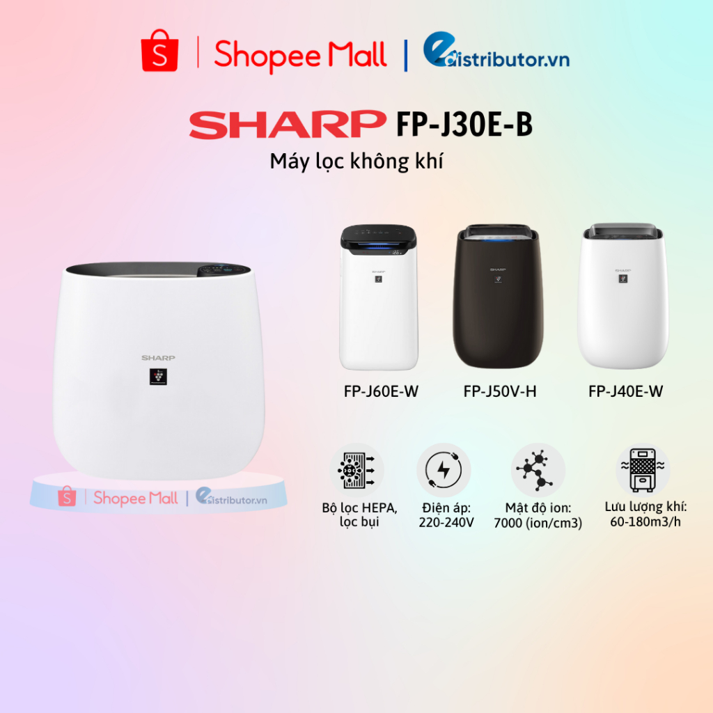 Máy Lọc Không Khí Sharp FP-J30E-B - Hàng chính hãng