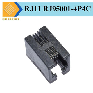 Cổng mạng rj11 rj95001-4p4c màu đen 4 lõi