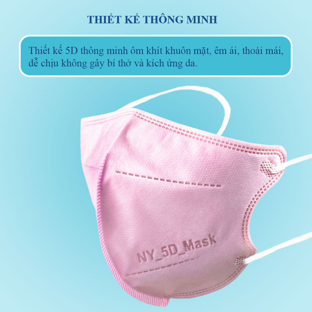 Set 10 khẩu trang 5D mask G01 công nghệ hàn quốc 4 lớp chống kháng khuẩn bụi bẩn , không gây đau tai , chống lem son