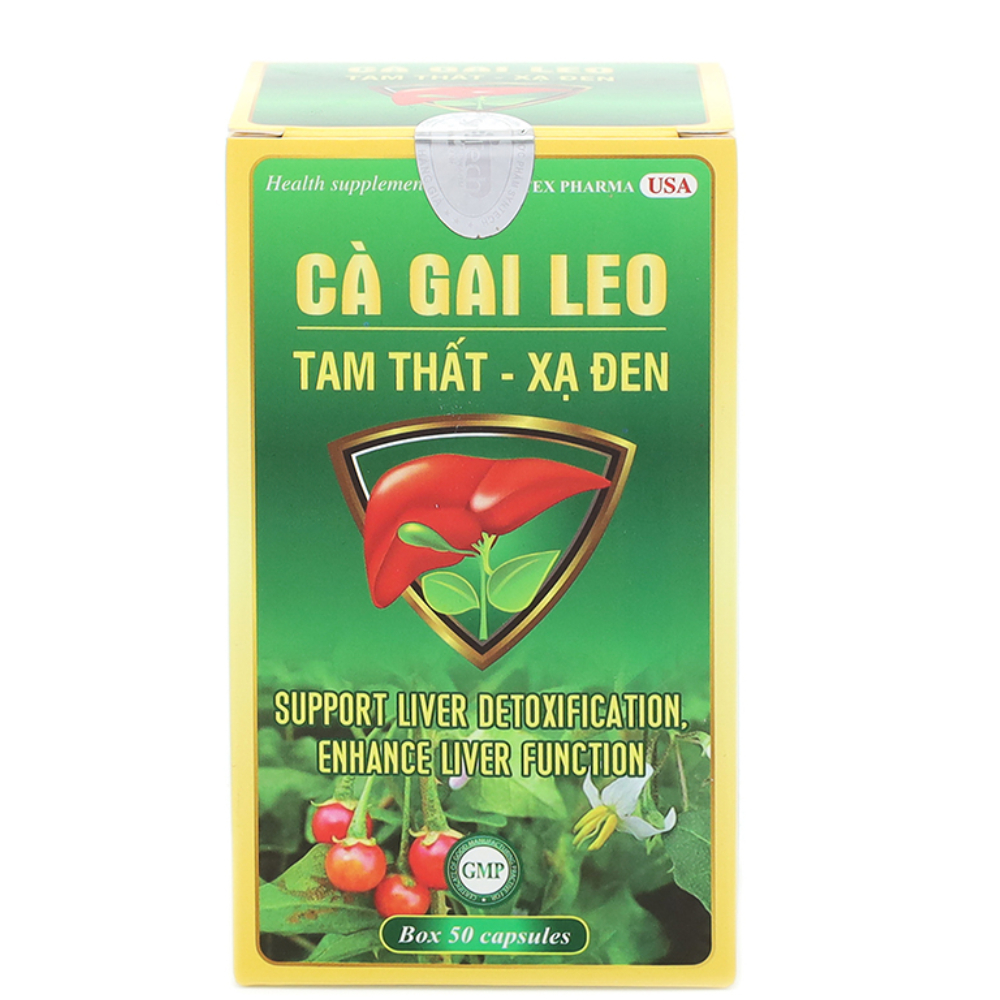Bổ gan Cà Gai Leo Tam Thất Xạ Đen ROXTECH mát gan, giải độc gan - Chai 50 viên