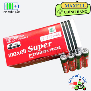 Hộp 40 viên pin tiểu maxell than tiểu super power chính hãng - pin tiểu aa 1.5v hàng chính hãng.