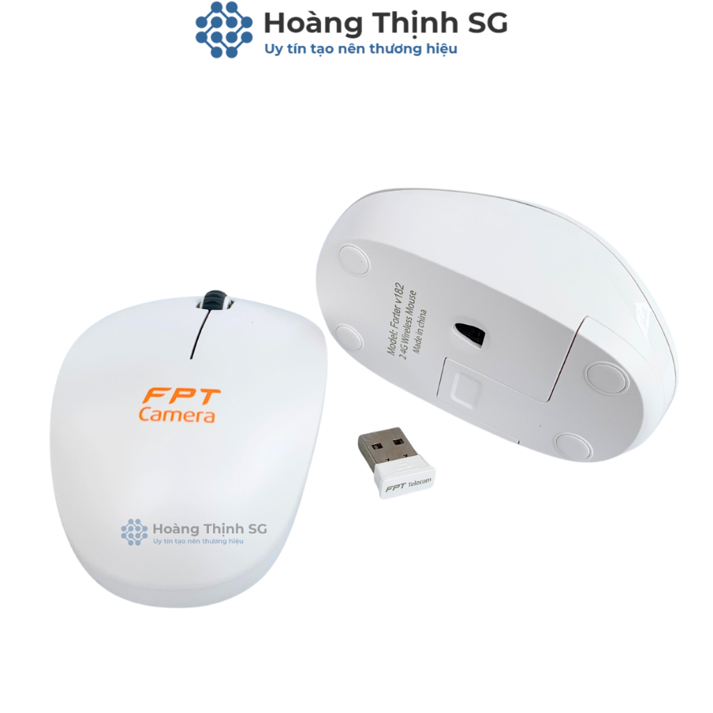 Chuột không dây FPT 2.4ghz, kết nối cổng usb dùng cho đầu thu camera, máy tính, laptop, Smart tivi - Chính hãng