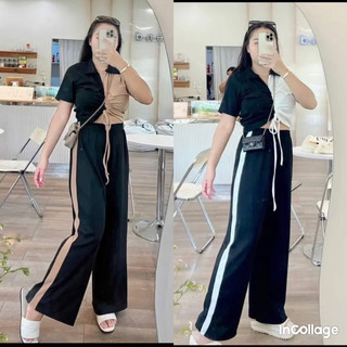 SÉT BỘ QUẦN SUÔNG ÁO RÚT DÂY SANG CHẢNH Bigsize Nữ 68-95kg