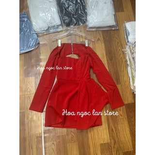 váy hở vai nhún eo CHOU CHOU ( rubi closet )
