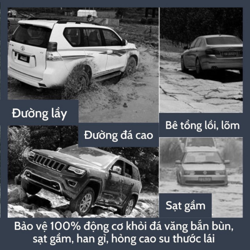 Tấm chắn gầm bảo vệ thước lái xe Ford Ranger/Everest 2016-2023 thương hiệu thái lan Rhino cao cấp