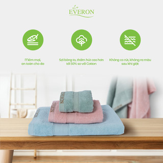 Khăn tắm Modal Everon cao cấp siêu mềm mịn kích thước 70x140, nhiều màu sắc