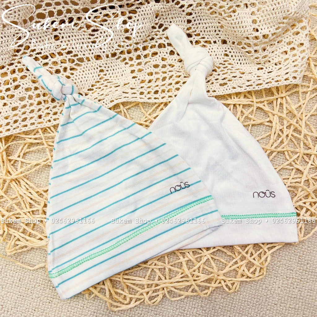 Mũ Chỏm Thắt Nút Nous 2023 Cho Bé Sơ Sinh 0-3m