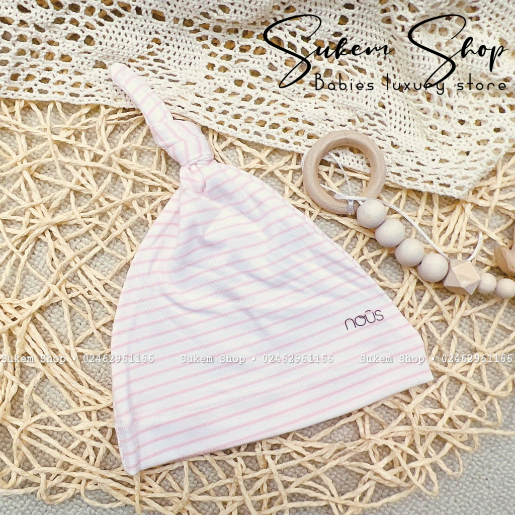 Mũ Chỏm Thắt Nút Nous 2023 Cho Bé Sơ Sinh 0-3m