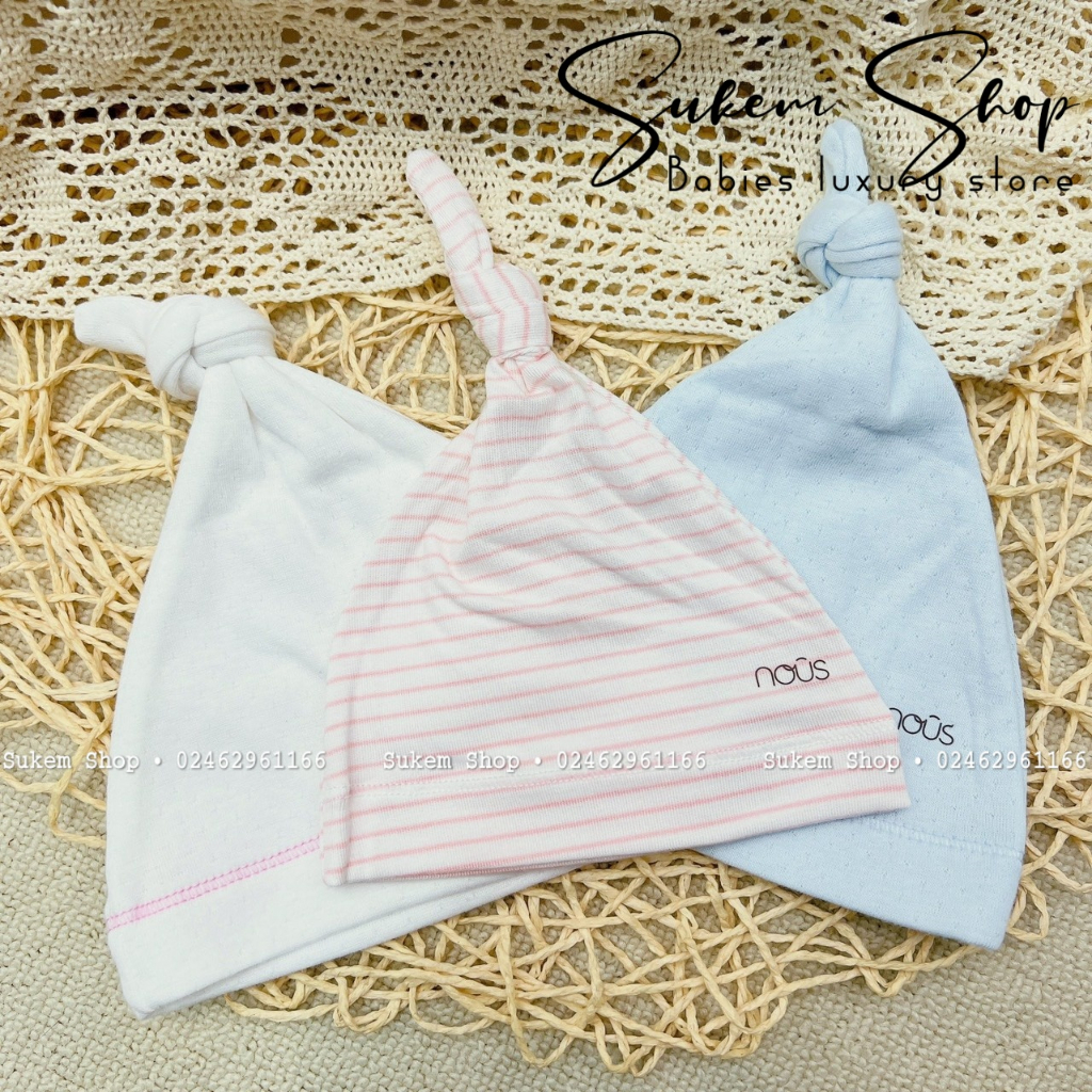 Mũ Chỏm Thắt Nút Nous 2023 Cho Bé Sơ Sinh 0-3m