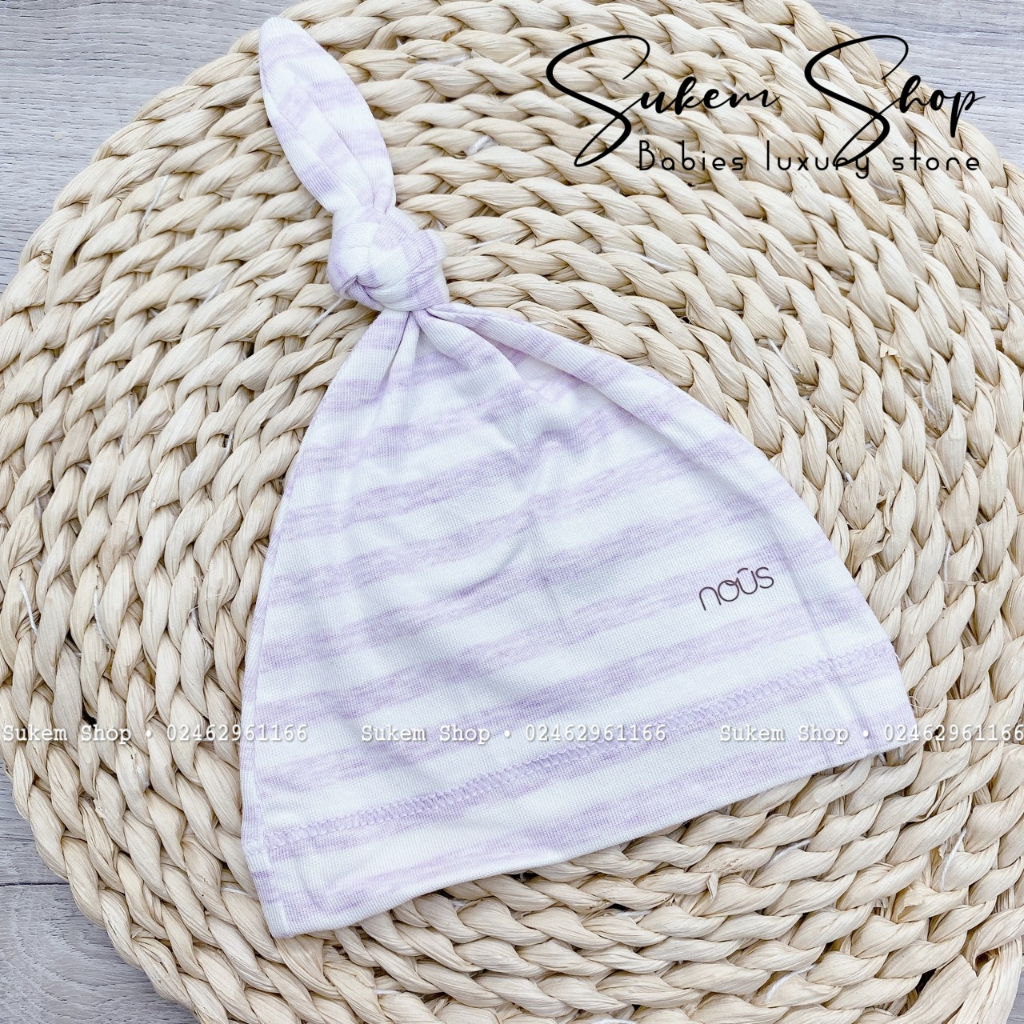 Mũ Chỏm Thắt Nút Nous 2023 Cho Bé Sơ Sinh 0-3m
