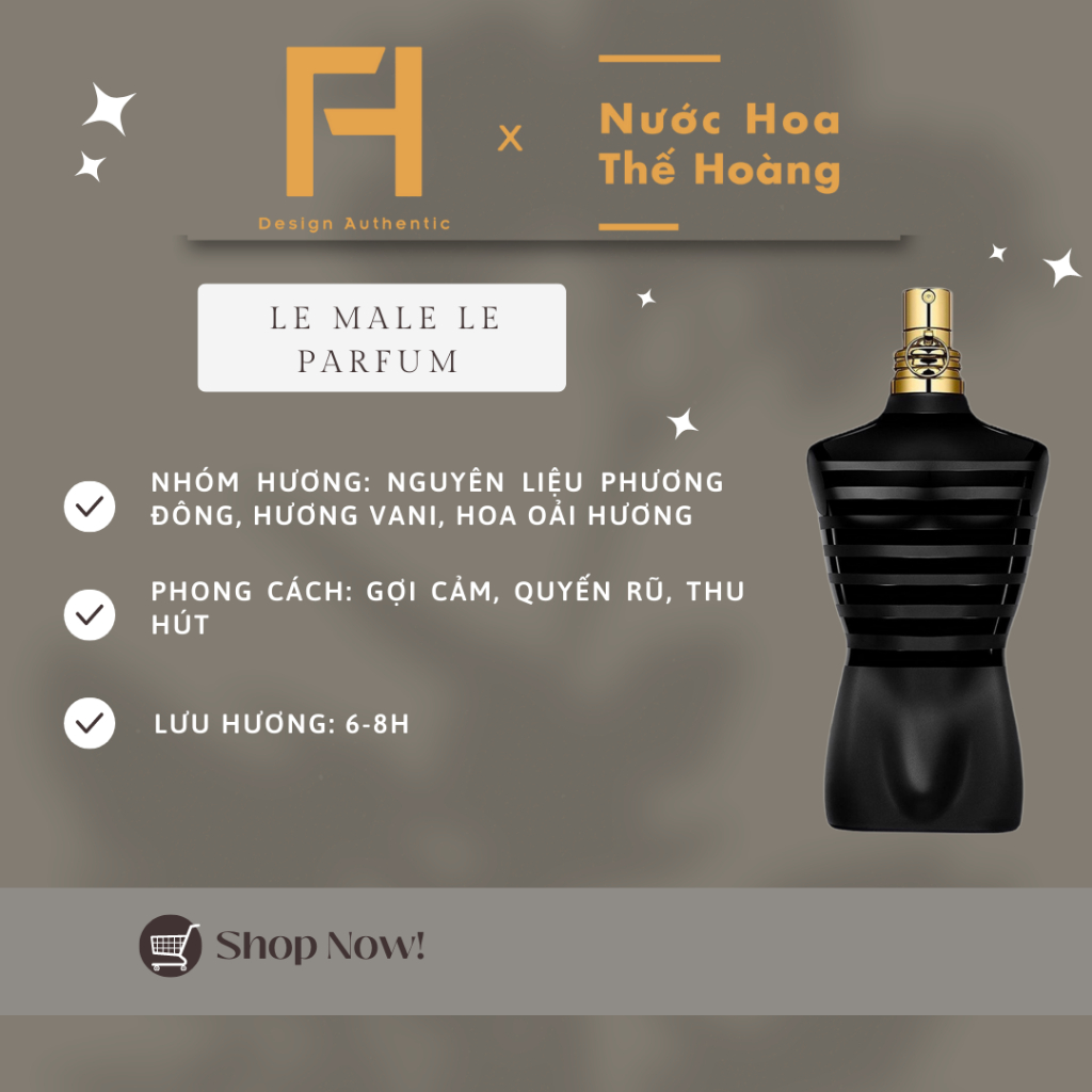 Nước Hoa Nam Le Male Le Parfum chiết 10ml, 20ml - Nước Hoa Thế Hoàng