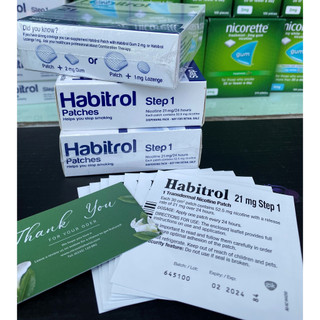 Miếng dán cai thuốc lá thuốc lào Habitrol 21mg Step 1 hiệu quả nhanh hàng Mỹ