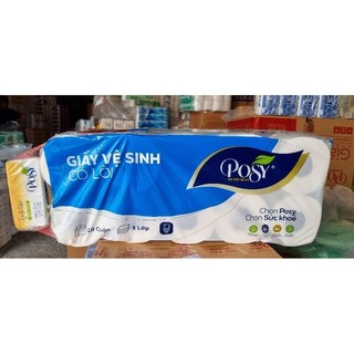 Giấy vệ sinh Posy cao cấp 10 cuộn 3 lớp có lõi