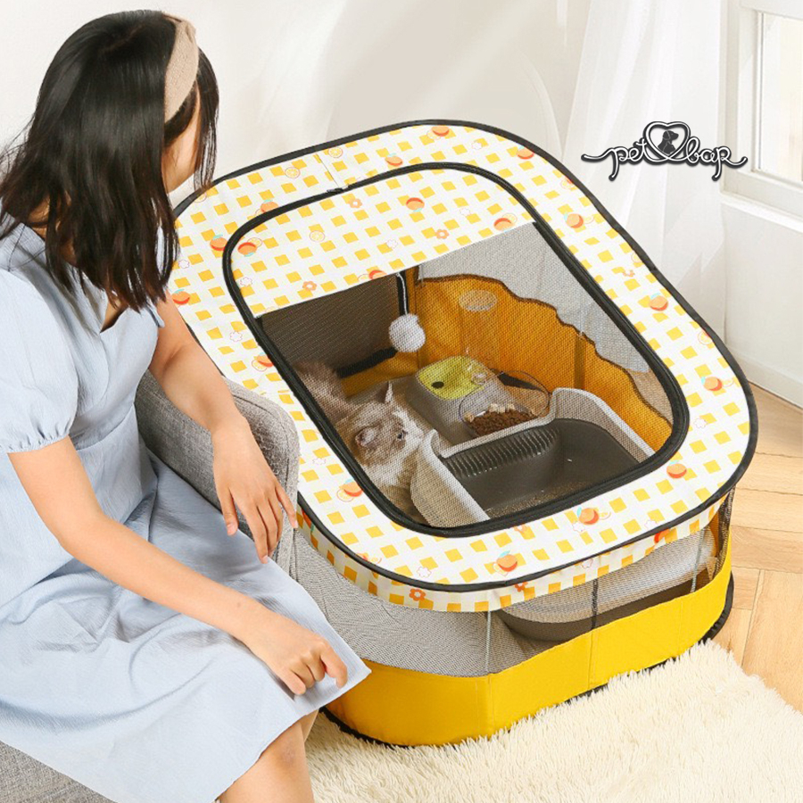 Nhà cho chó mèo thiết kế hình chữ nhật cải tiến mới giúp lưu thông khí và tối ưu không gian sử dụng - Ổ đẻ cho thú cưng