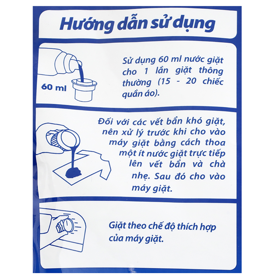 Nước giặt Lix Matic hương nước hoa túi 2,6kg - Chuyên dùng cho máy giặt