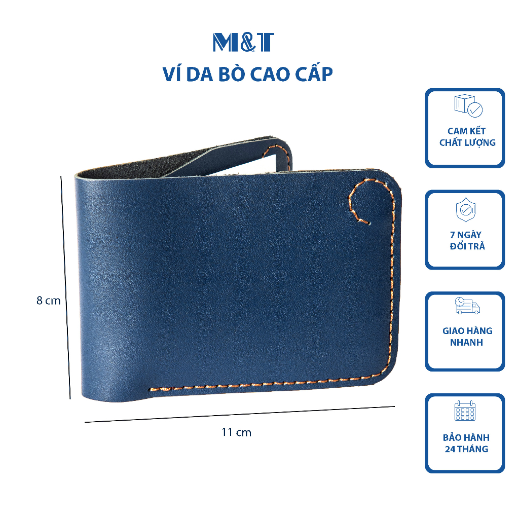 Ví Nam Da Bò Mini Hiện Đại , Da Bò Thật BẢO HÀNH 24 Tháng, Full Hộp, Tặng Kèm Móc Khóa