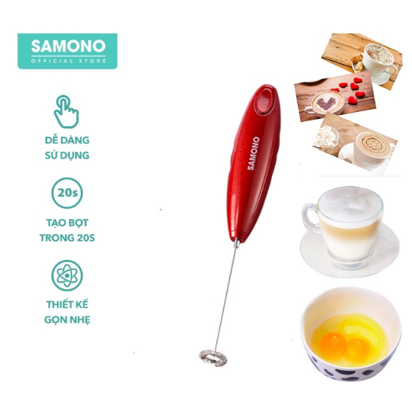 Máy tạo bọt sữa cho các tín đồ yêu thích cà phê cappuchino, latte - SAMONO SW-MFB11, MFR11, MFS11 - BH 12 tháng