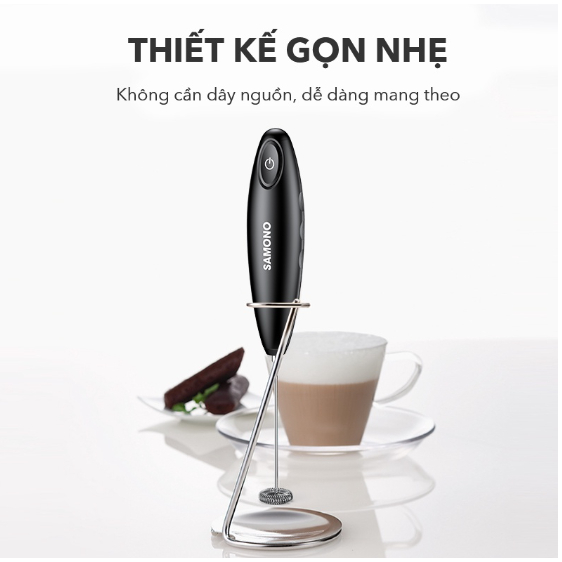 Máy tạo bọt sữa cho các tín đồ yêu thích cà phê cappuchino, latte - SAMONO SW-MFB11, MFR11, MFS11 - BH 12 tháng