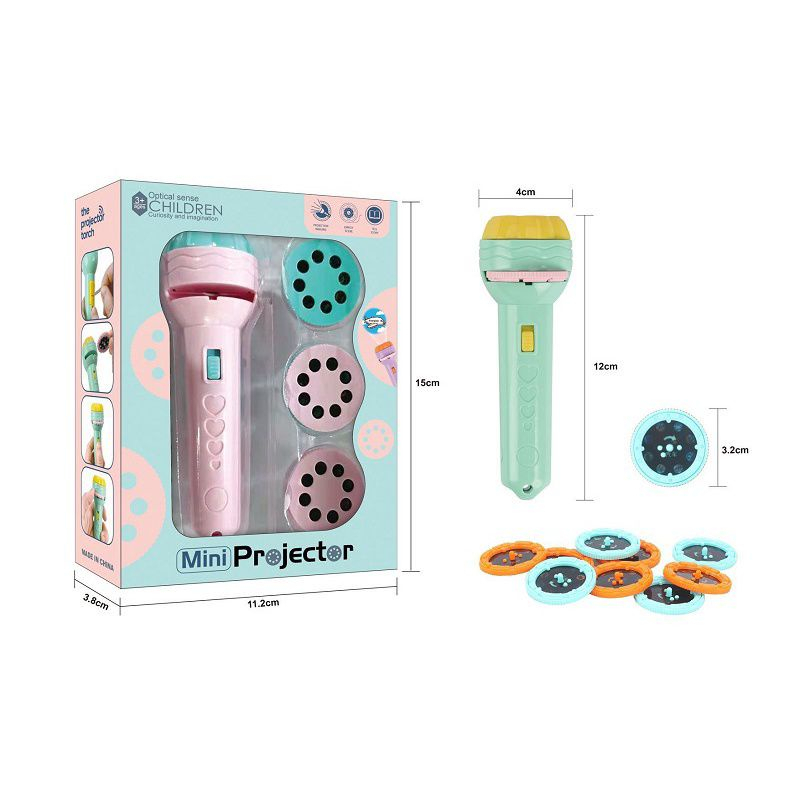 Đèn pin chiếu hình cho bé 80 hình động vật ngộ nghĩnh 3D sắc nét