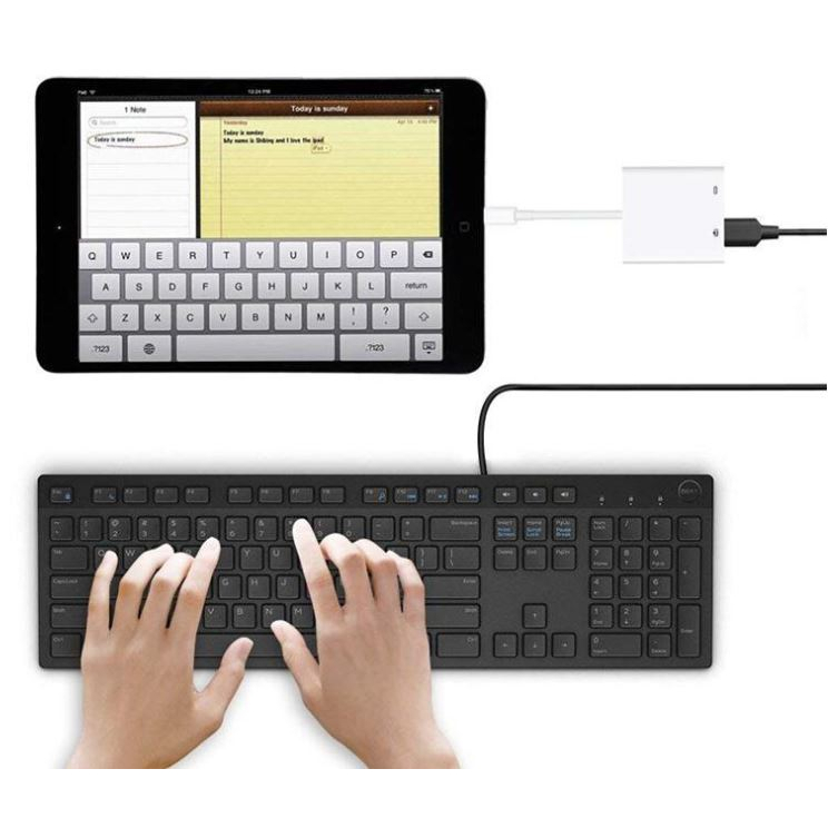 Đầu Chuyển Đổi Cáp 2 in 1 Sang USB Tiện Dụng Cho IOS 13 U Disk OTG tablet táo IP11 Pro Xs Max Xr X 6 7 8 Plus