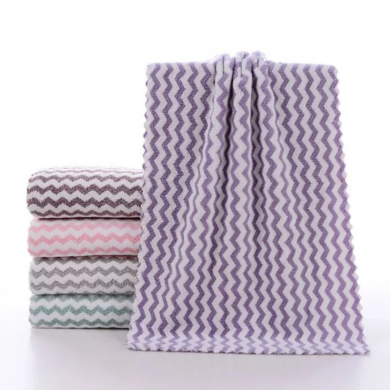 KHĂN MẶT LÔNG CỪU KẺ 30* 50cm